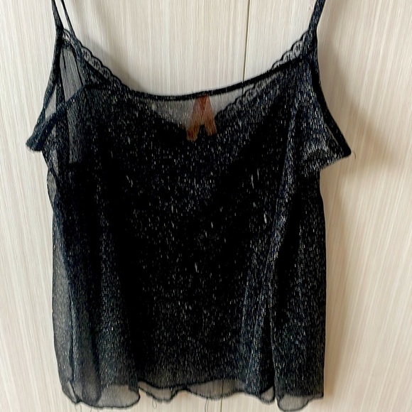 Sexy Sparkly Flirty Black String Top - Picture 4 of 5